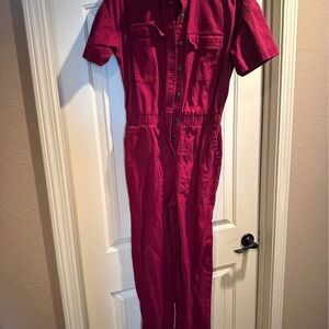 American Threads Cherry Red Jumpsuit